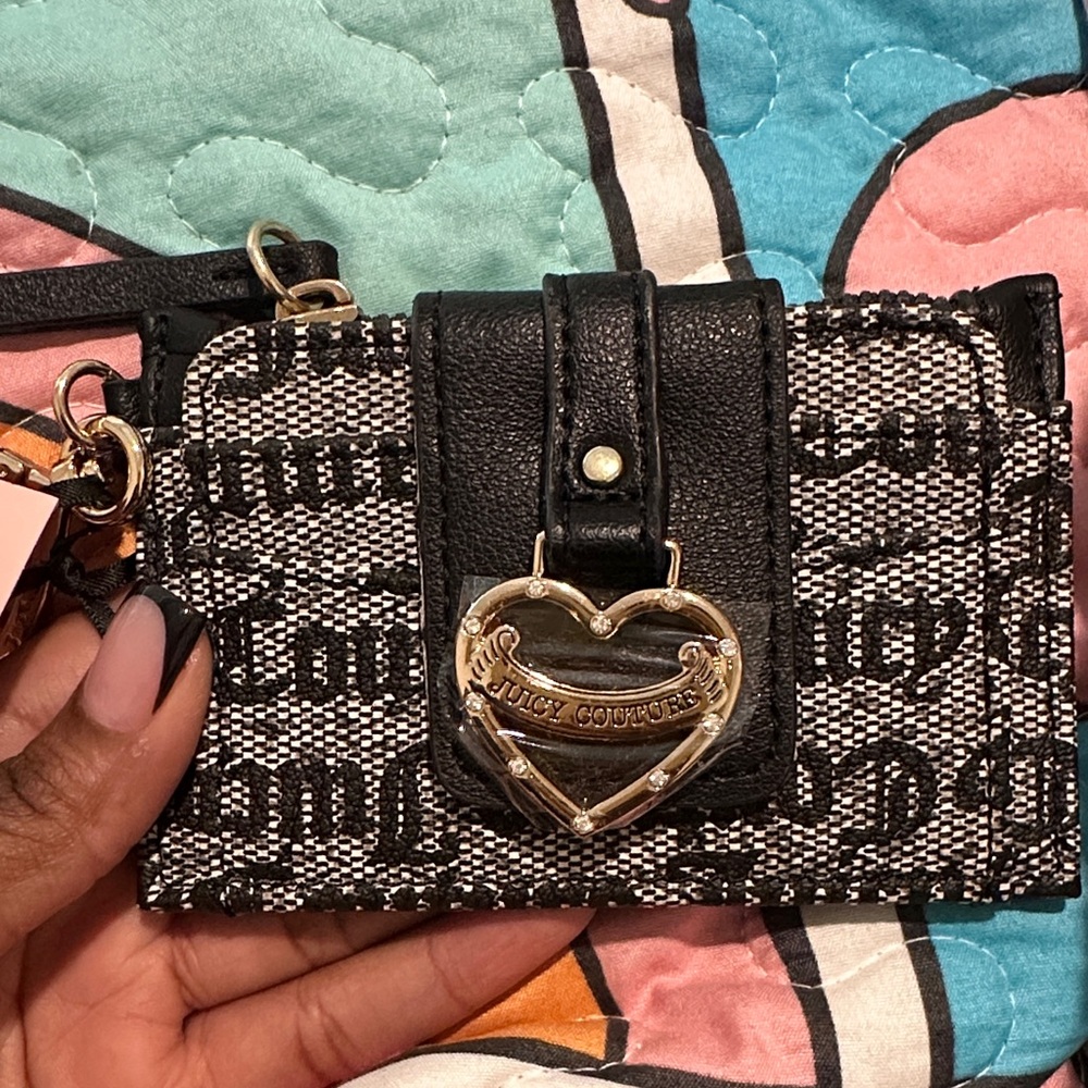 Juicy Couture Black and White Card Holder